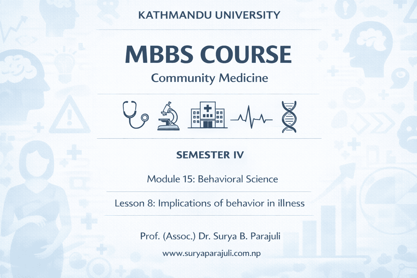 Implications of behavior in illness